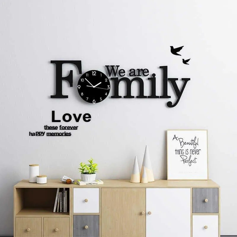 Family Ties 3D Wooden Wall Clock