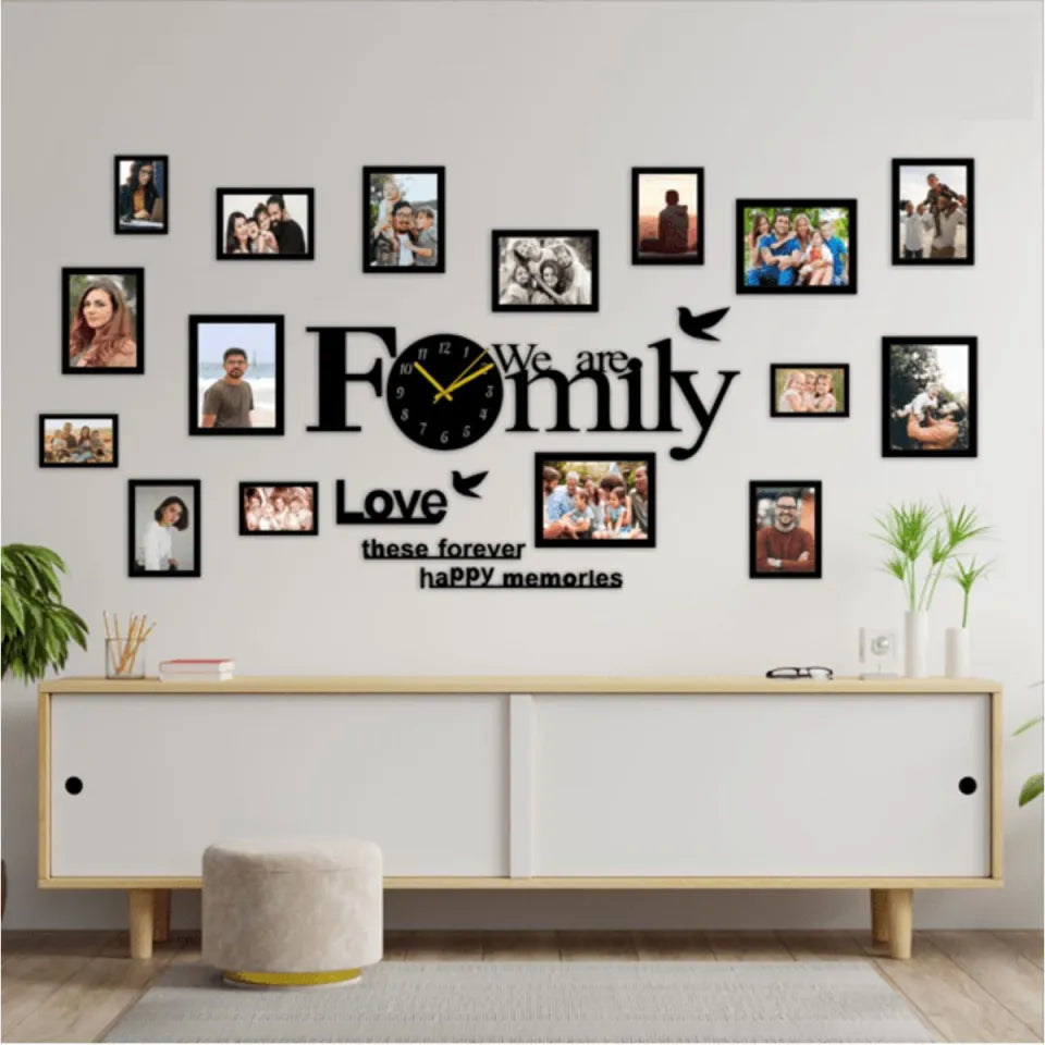 Family Ties 3D Wooden Wall Clock