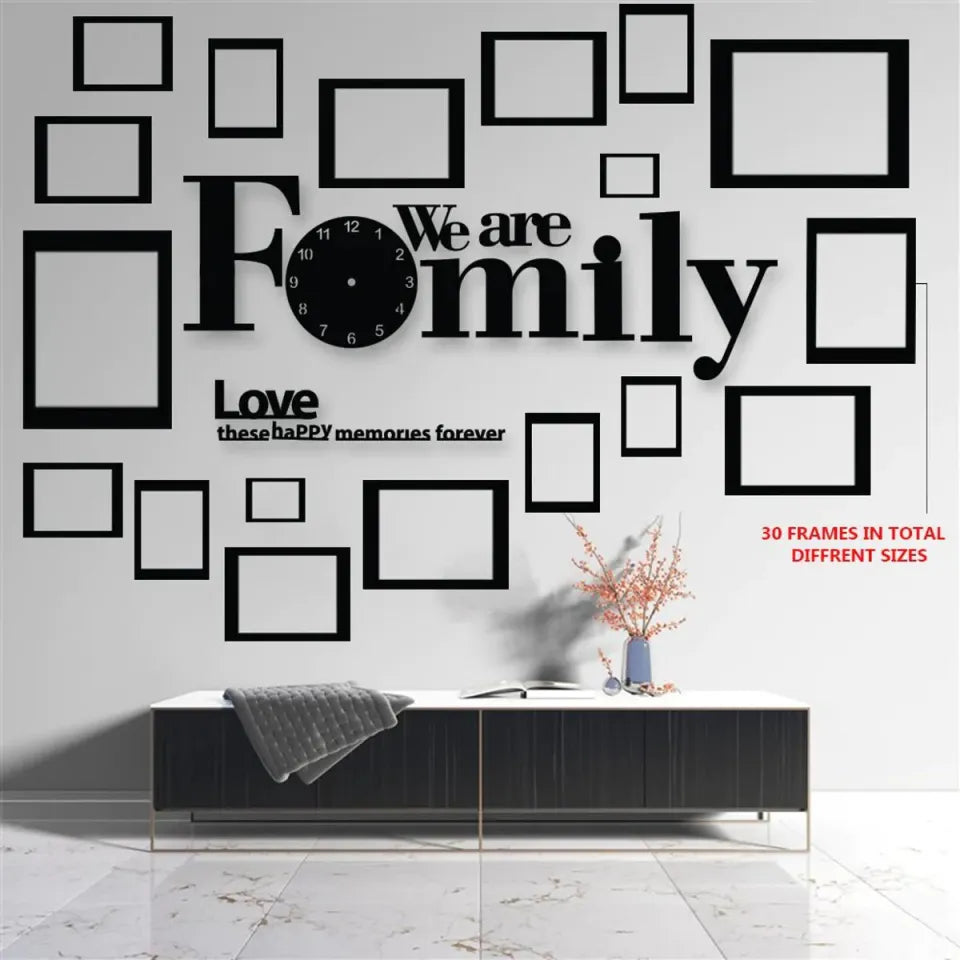 Family Ties 3D Wooden Wall Clock