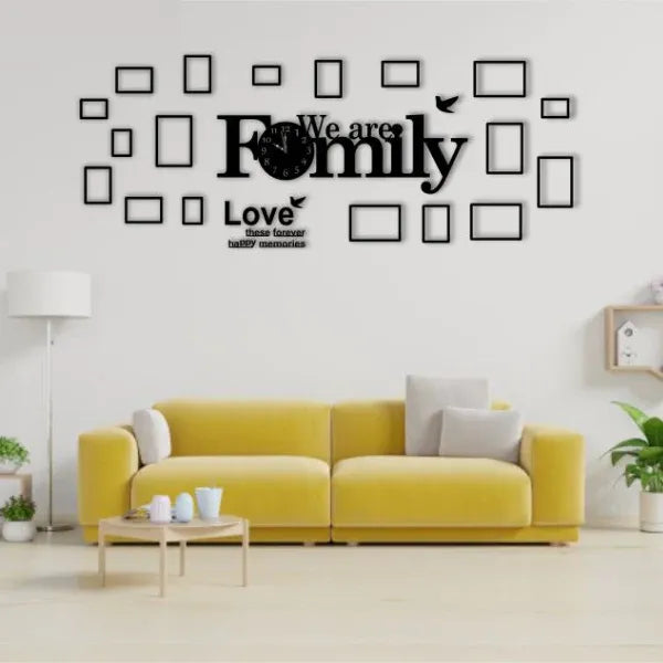 Family Ties 3D Wooden Wall Clock